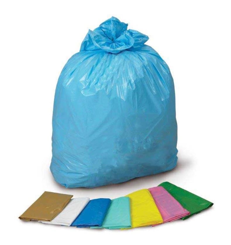 Medegen Disposable Linen Bag, Blue, HDPE, 30.5" x 43"