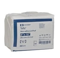Telfa Ouchless Cotton/Polyester Gauze Dressing, 8x10" Strip, Non-Adherent, White, Absorbent, Latex-Free