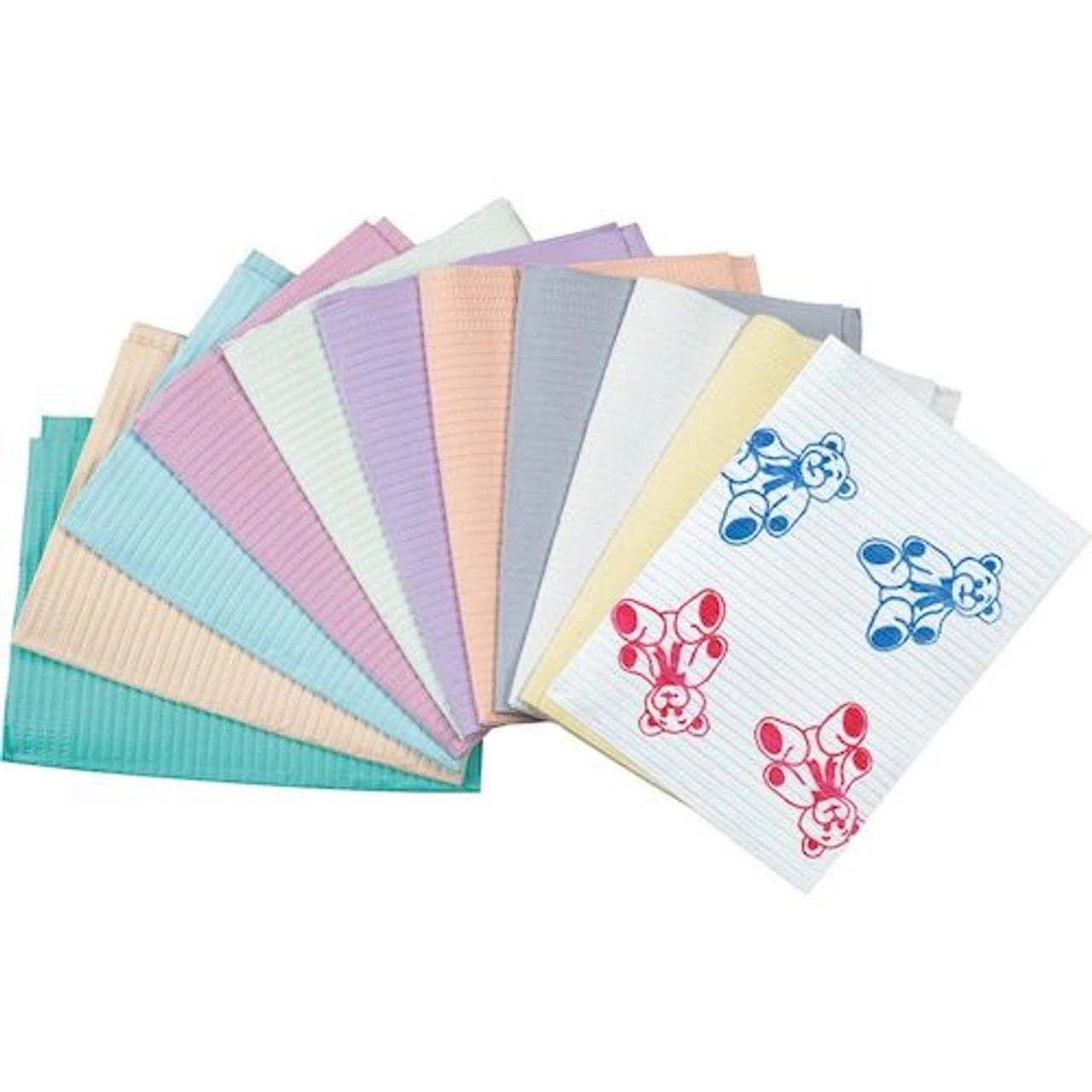 Crosstex Econoback Patient Towels/Bibs, 2-Ply Paper with Poly, 13" x 19", Silver Gray, 500/Case, WEXSI