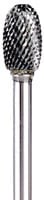 Buffalo 1/2" Egg (D1/2) Diamond Cut Coarse Carbide Bur, 1/4" Shank, 19320CDM