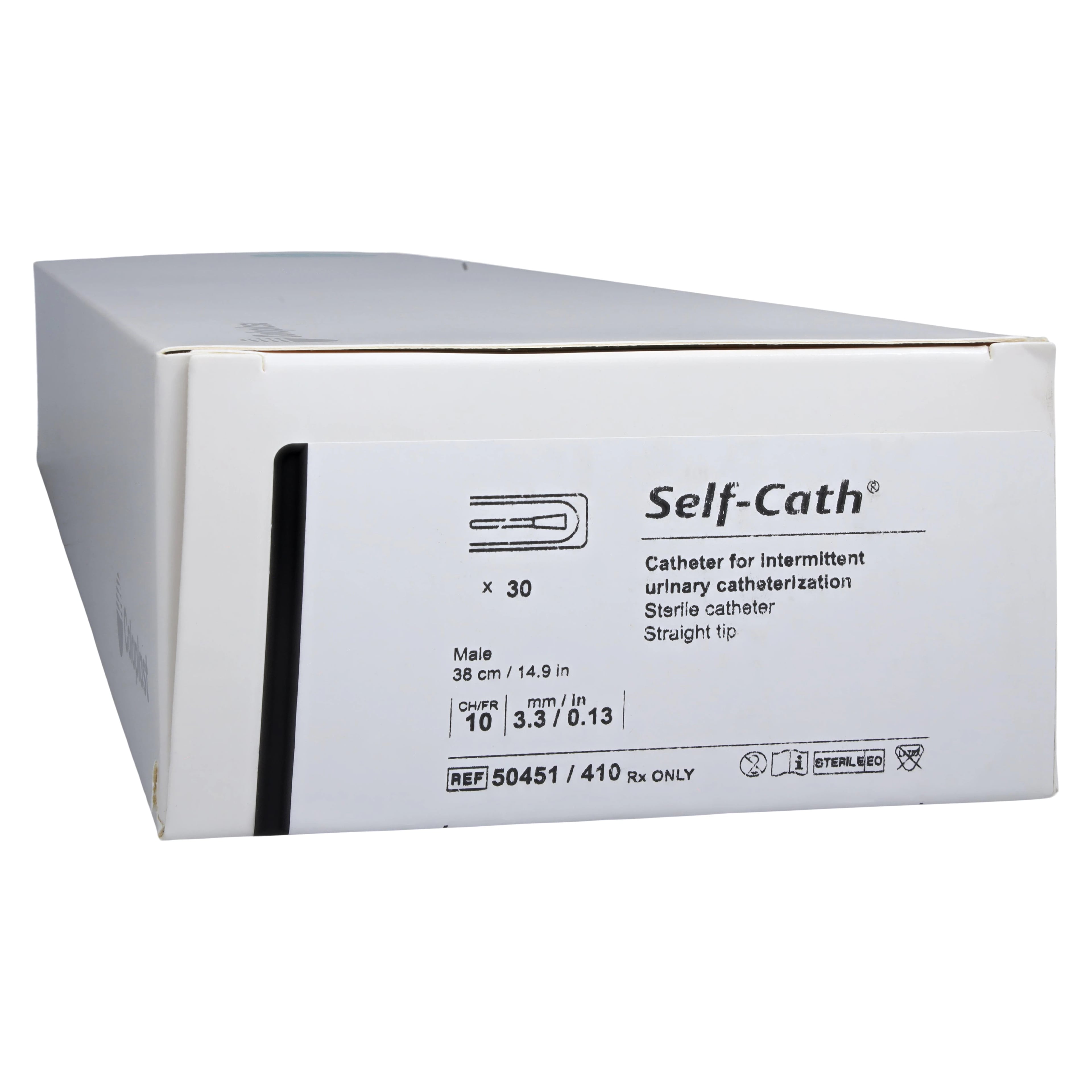 Coloplast Self-Cath Intermittent Catheter, Long Straight Tip, Funnel End, 10 Fr, 16"