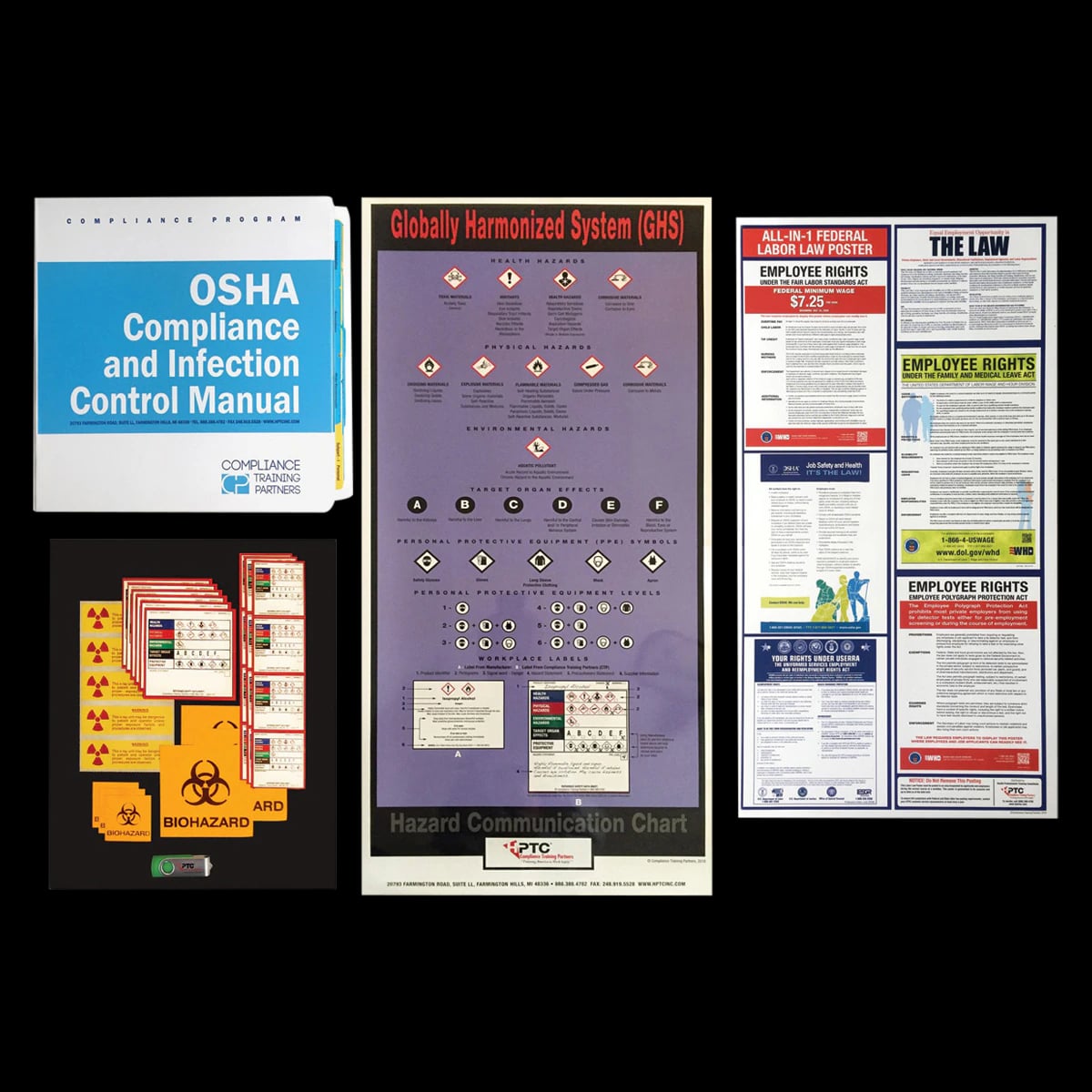 OSHA Compliance and Infection Control Program (Dental), Complete Kit with Training Manual, Online Training, and 6 CEUs