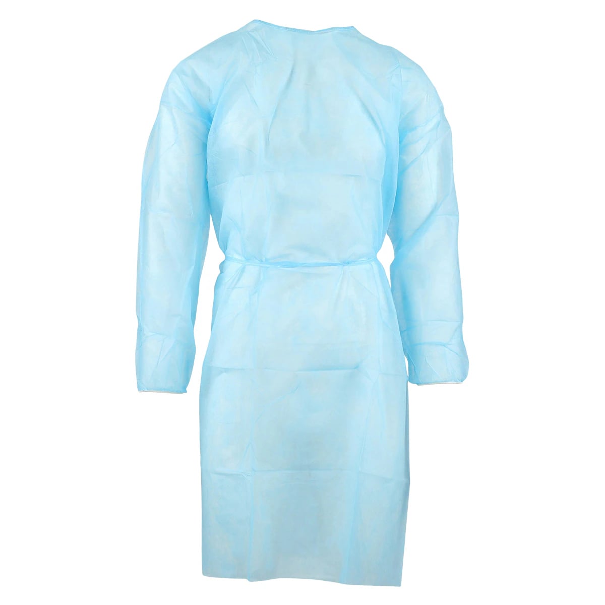 Dukal Isolation Gown, Blue, Elastic Cuffs, Waist and Neck Tie Closures, One Size Fits All, 50/Case, 301BL
