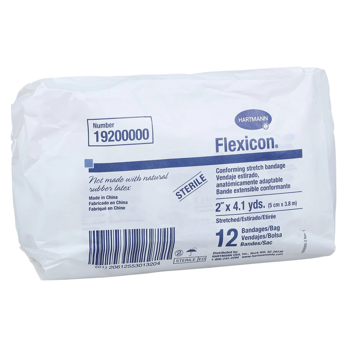 Hartmann Flexicon Conforming Bandage, Elastic/Polyester, 2" x 4.1 yd, Sterile, 8 x 12/Box