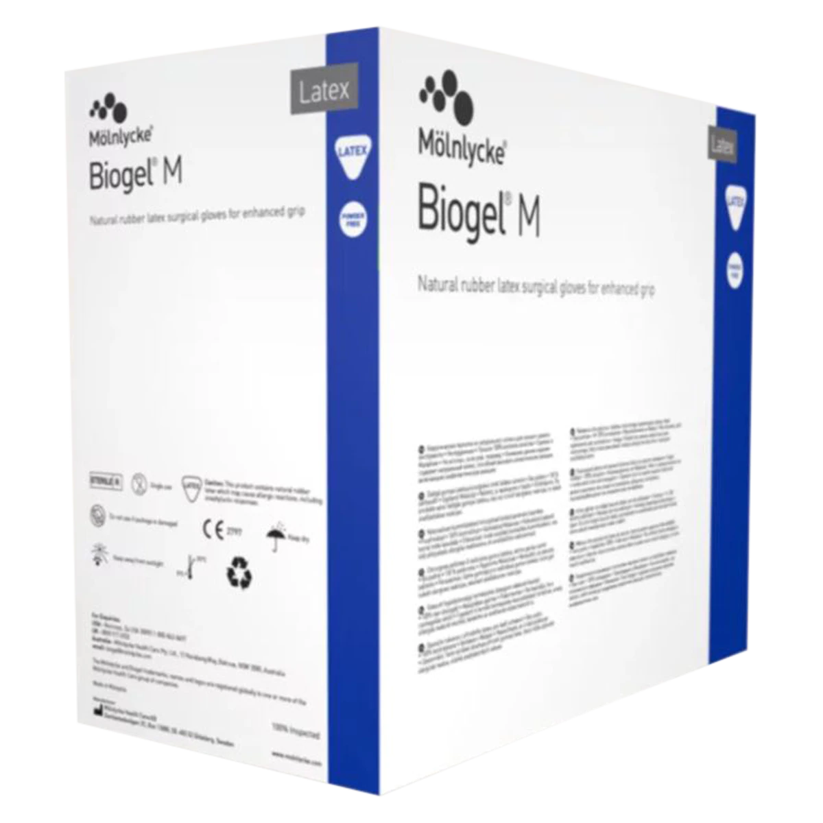 Biogel M Microsurgical Sterile Surgical Gloves, Powder-Free, Size 6.5, Straw, 50 Pairs/Box
