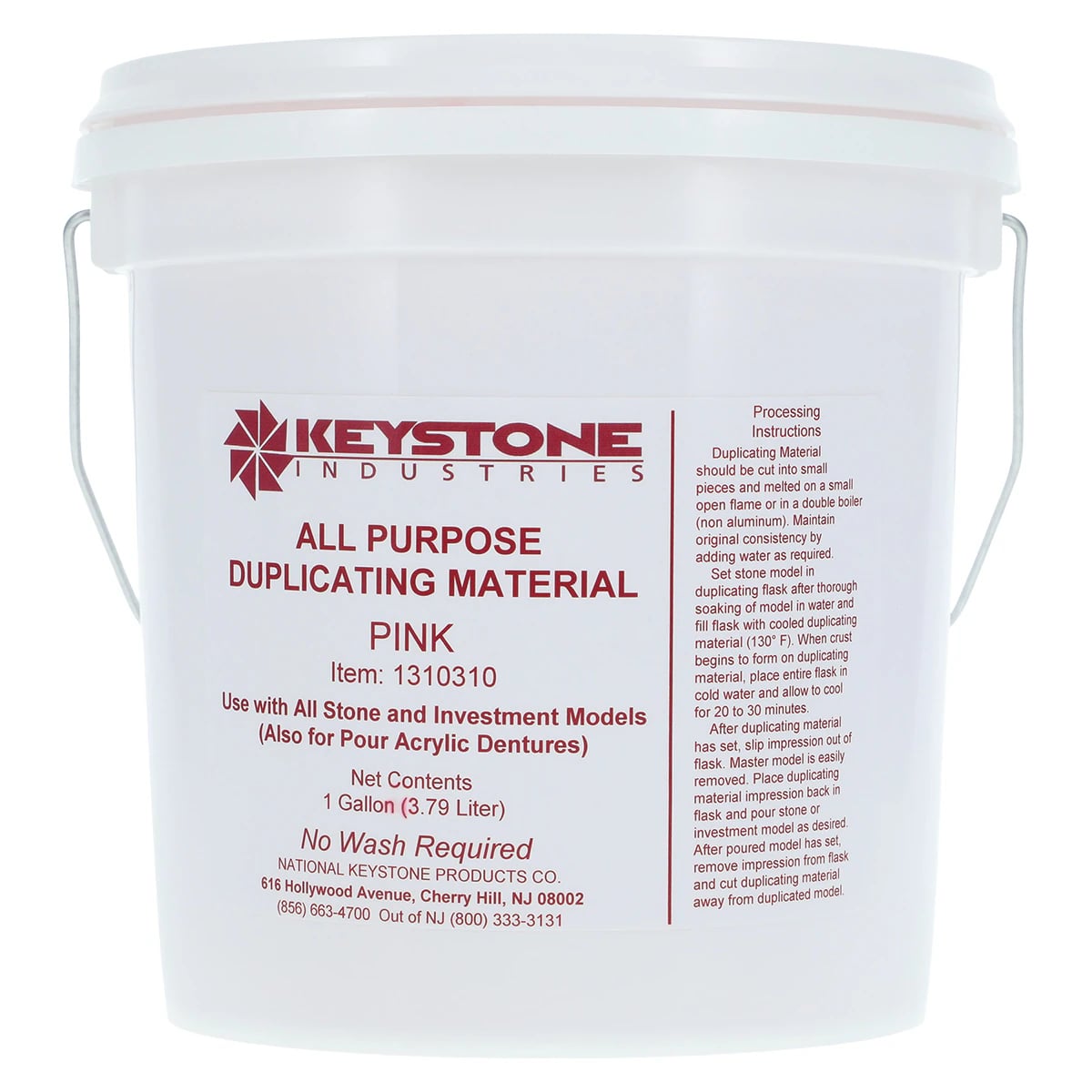 Keystone Key-Dup All-Purpose Duplicating Material, Reversible, 1 Gallon Bottle
