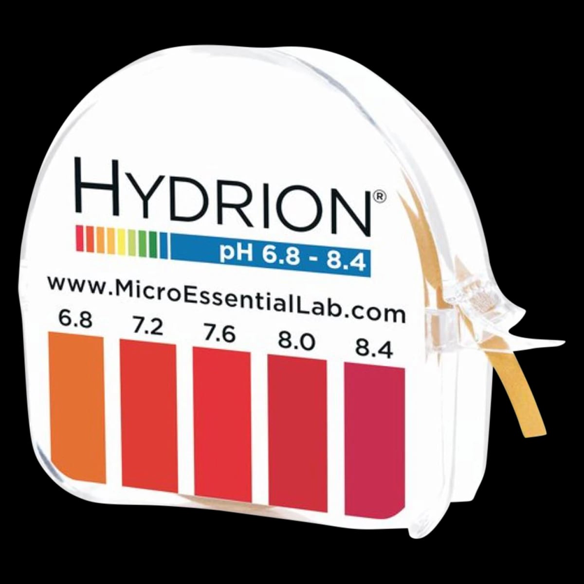 Hydrion pH Test Strips, 6.8-8.4 Range, Single Roll with Color Chart, Each