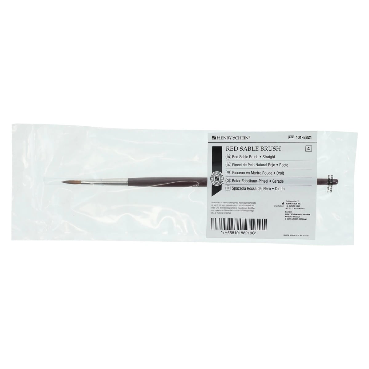 Ceramist Brush Red Sable Straight #4