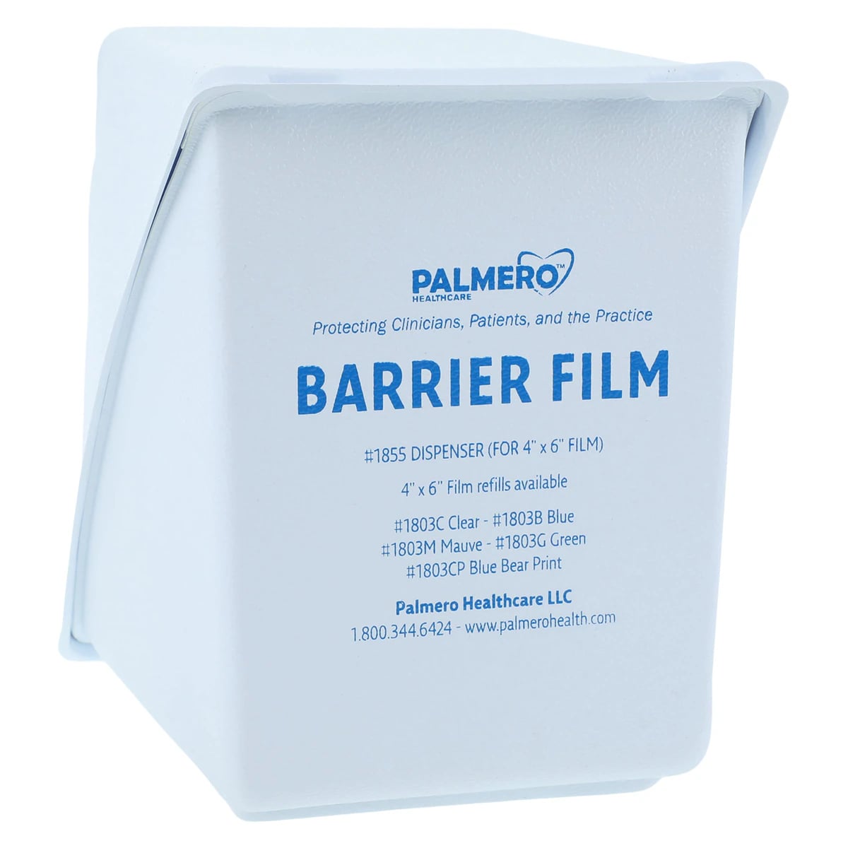 Palmero Barrier Film Dispenser for 4" x 6" Film, White Polystyrene, 1/Pkg