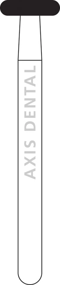 NTI Diamond Bur, HP, Donut, # M909, 4.0 mm, Medium Grit, Gray, Friction Grip, 1/Pk, M909-040HP