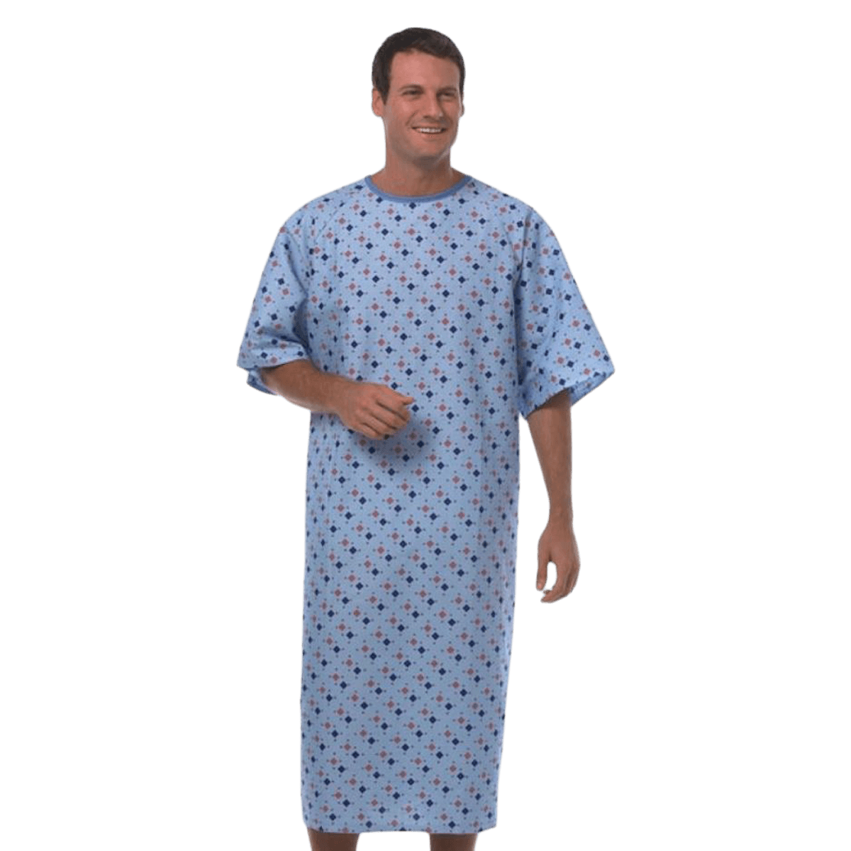 Fashion Seal Patient Gown, Adult Unisex, Large, Diamonds in the Rough Print, Polyester/Cotton Sheeting, 51 in, Each