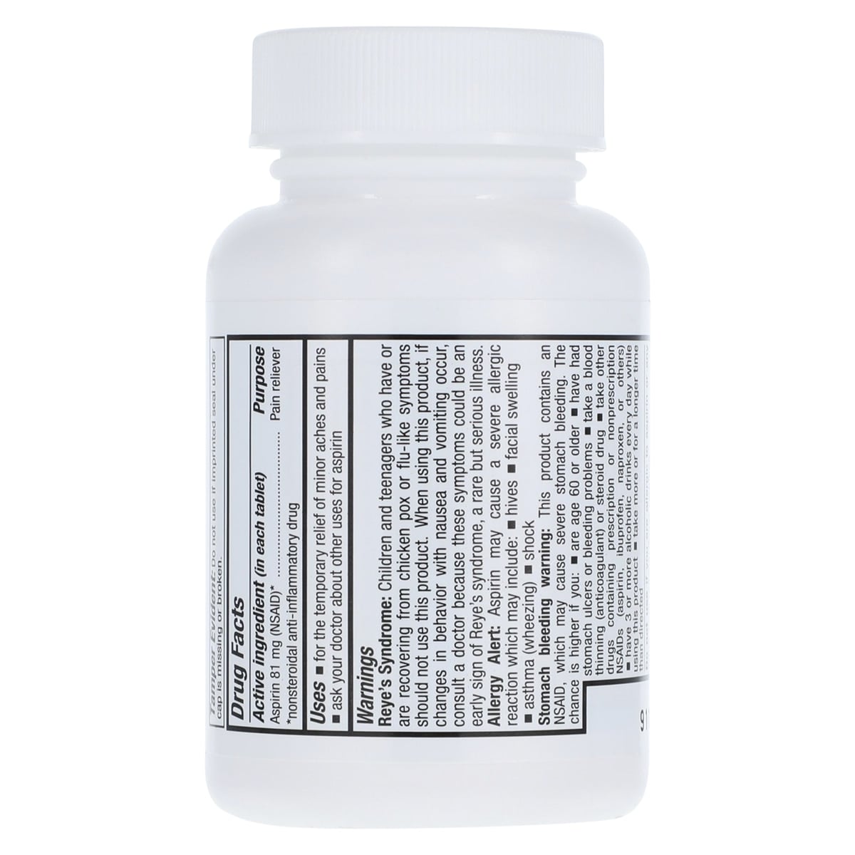 Geri-Care Aspirin Adult Chewable Tablets, 81mg, Orange Twist Cap, 36/Bottle
