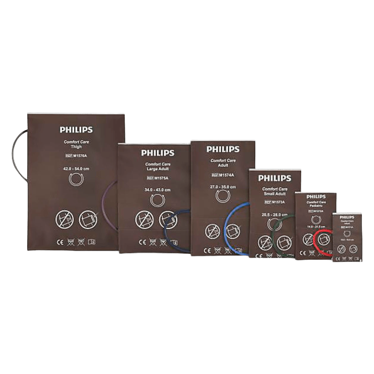 Philips Comfort Care Reusable NIBP Cuff, Adult, Light Mocha, Latex-Free, for Fetal Monitor, Each