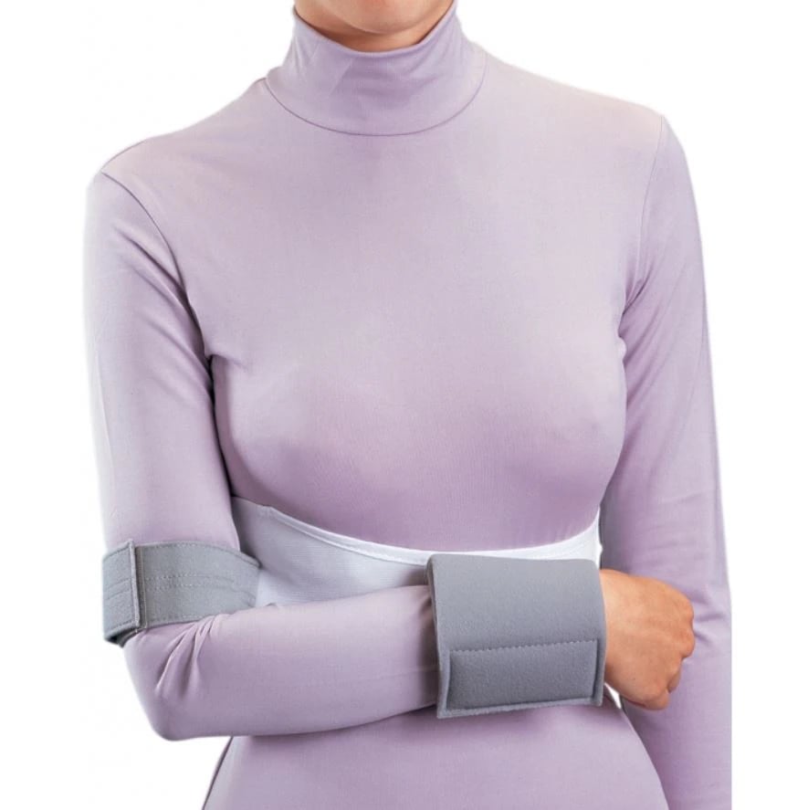 Procare Shoulder Immobilizer, Adult 2X-Large, White/Green, 42-48" Chest, Elastic/Foam/Nylon