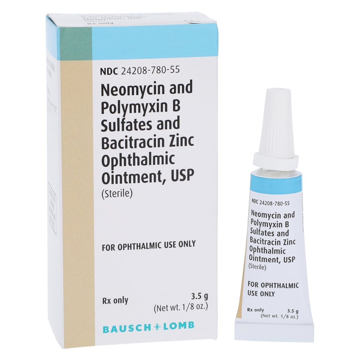 Bausch Triple Antibiotic Ophthalmic Ointment, 3.5g Tube
