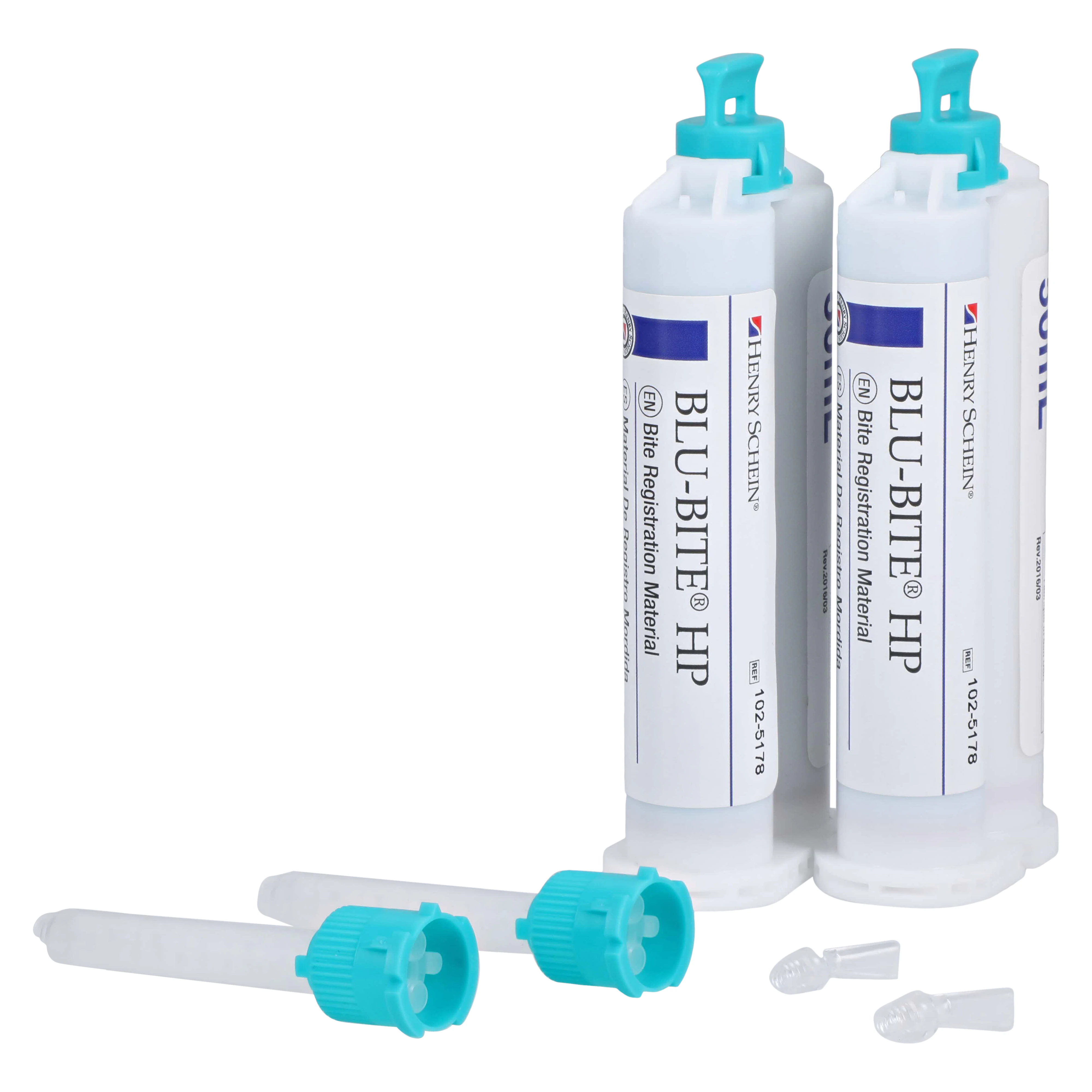Blu-Bite HP Bite Registration Material, Vinylpolysiloxane, Regular Set, Unflavored, 2/Bx