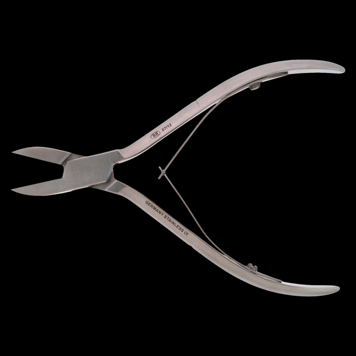 Splitter Nail Nipper, Straight Jaw, Stainless Steel, 5"