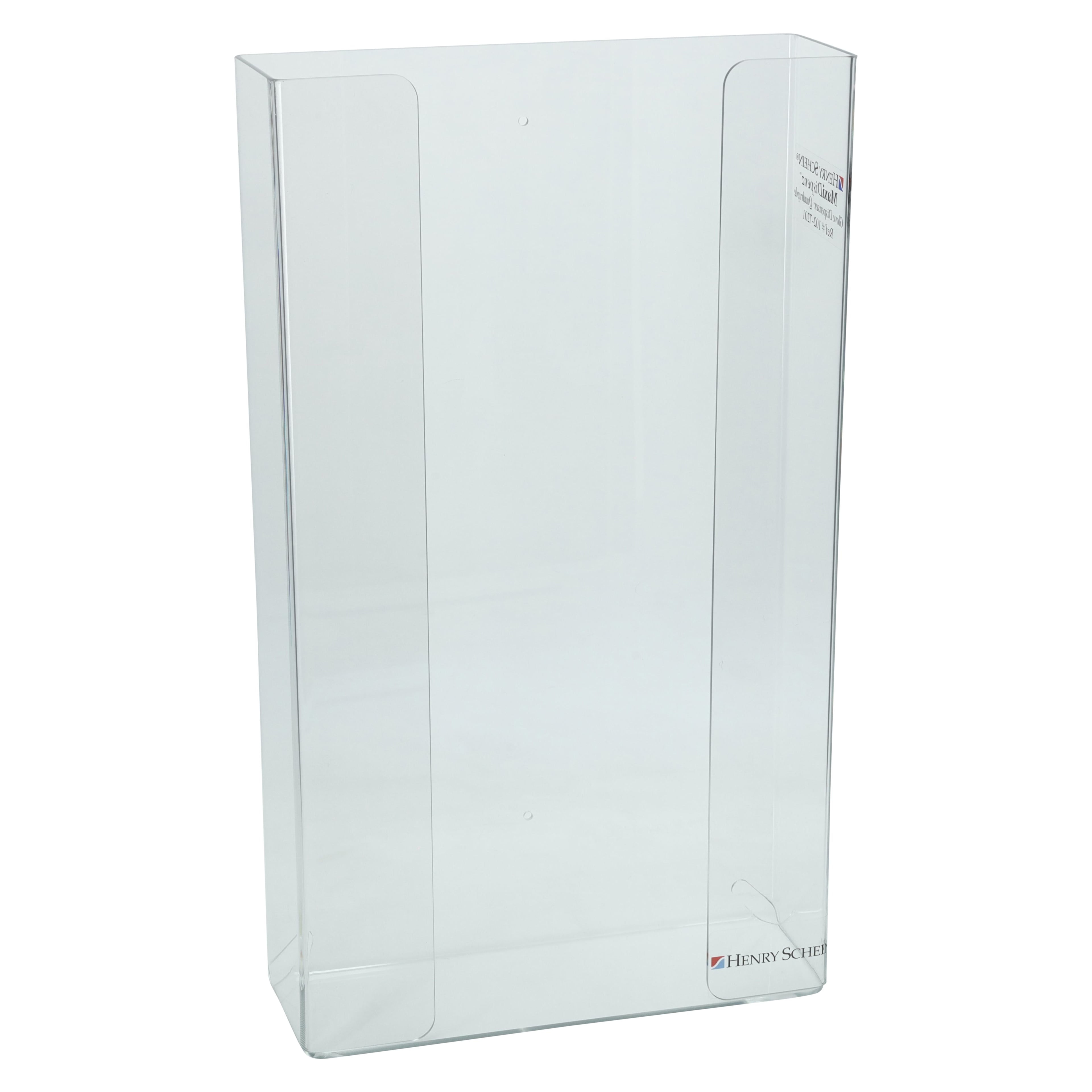 Maxi-Dispenz Acrylic Glove Box Dispenser, Quadruple, Clear, Wall Mount or Countertop