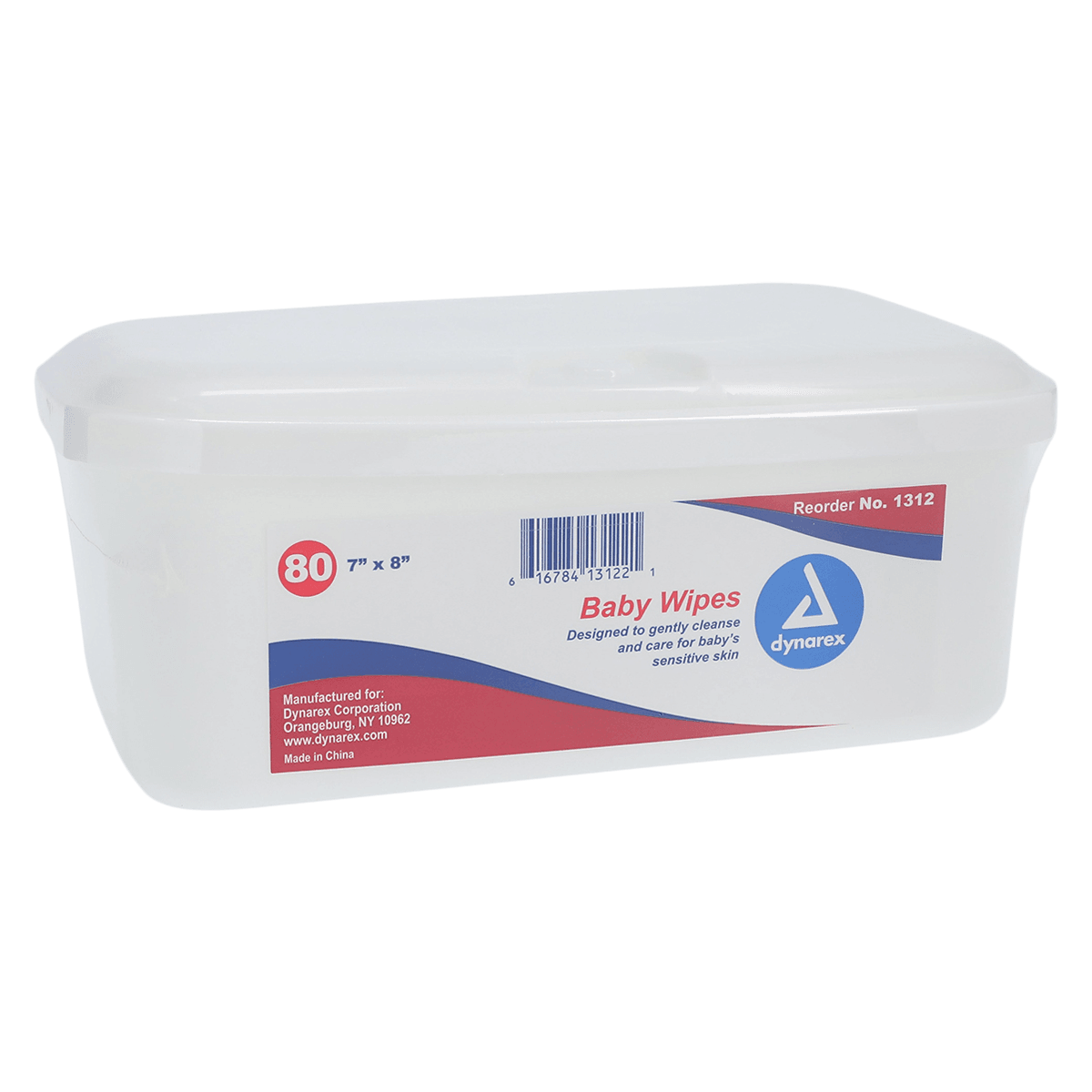 Dynarex Nice N Fresh Baby Wipes, Lightly Scented, Alcohol Free, 12/80s, #1312