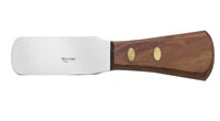 Plaster Spatula, Size 8R, 4 in, Stainless Steel Blade, Wood Handle, Each
