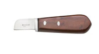 Plaster Knife, Lab Knife Size 7R, Single End, Stainless Steel, Wooden Handle, 1 1/2 in Blade, Each