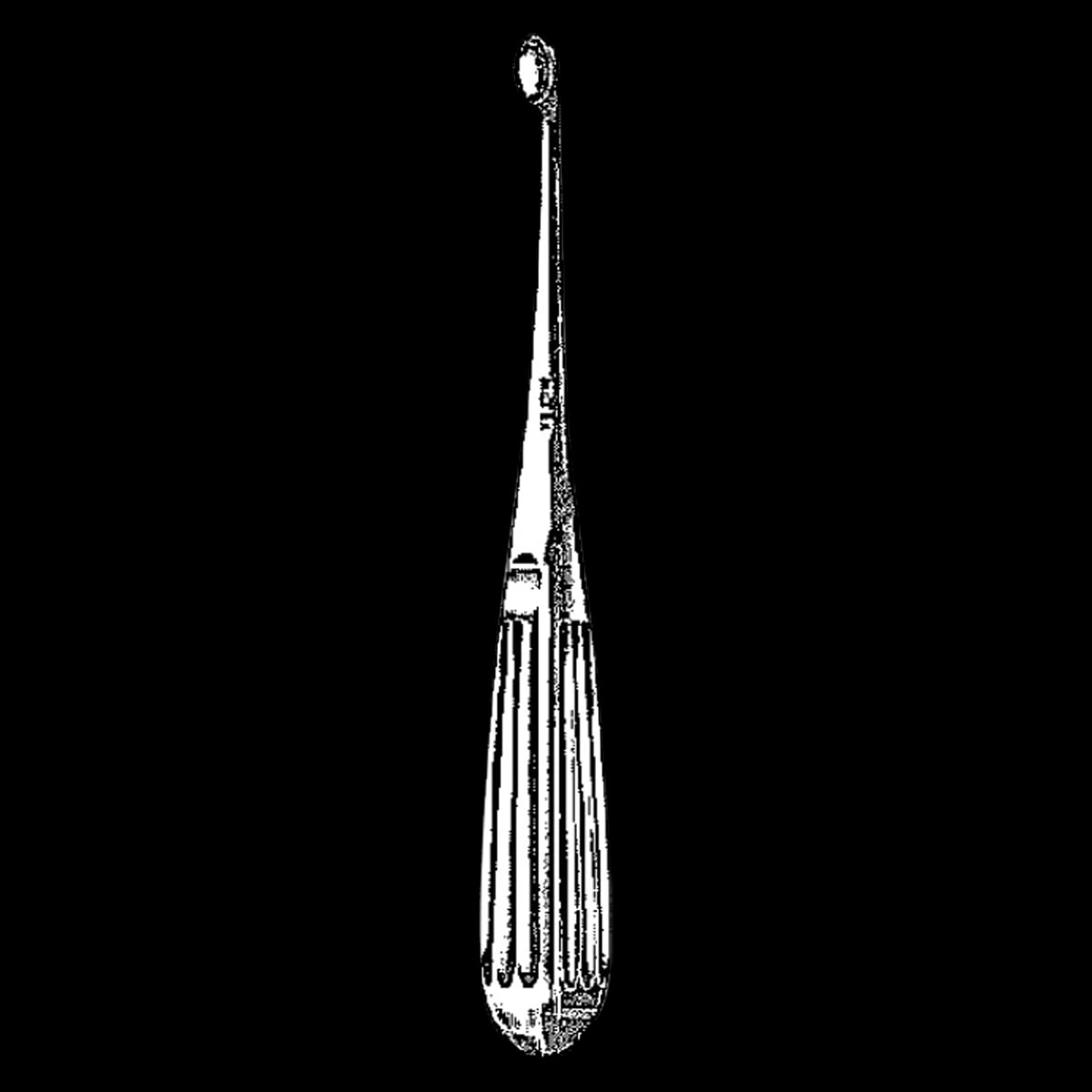 Spratt Brun Curette, Oval Size 00000, 6-1/2", Stainless Steel, Autoclavable, Reusable, Each