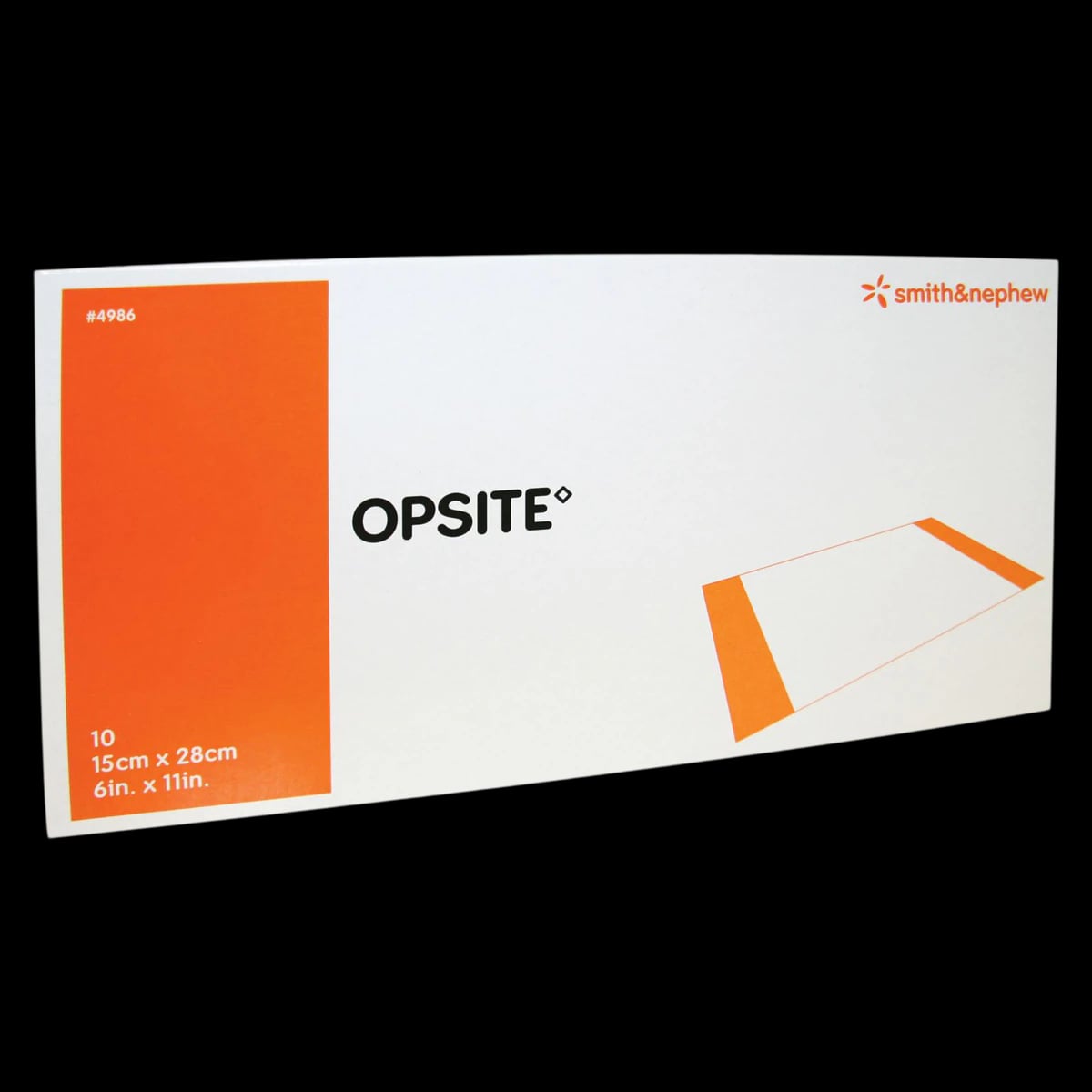 Opsite Transparent Film Dressing, 11 x 6 inches, Sterile, Adhesive, Polyurethane (Smith & Nephew)