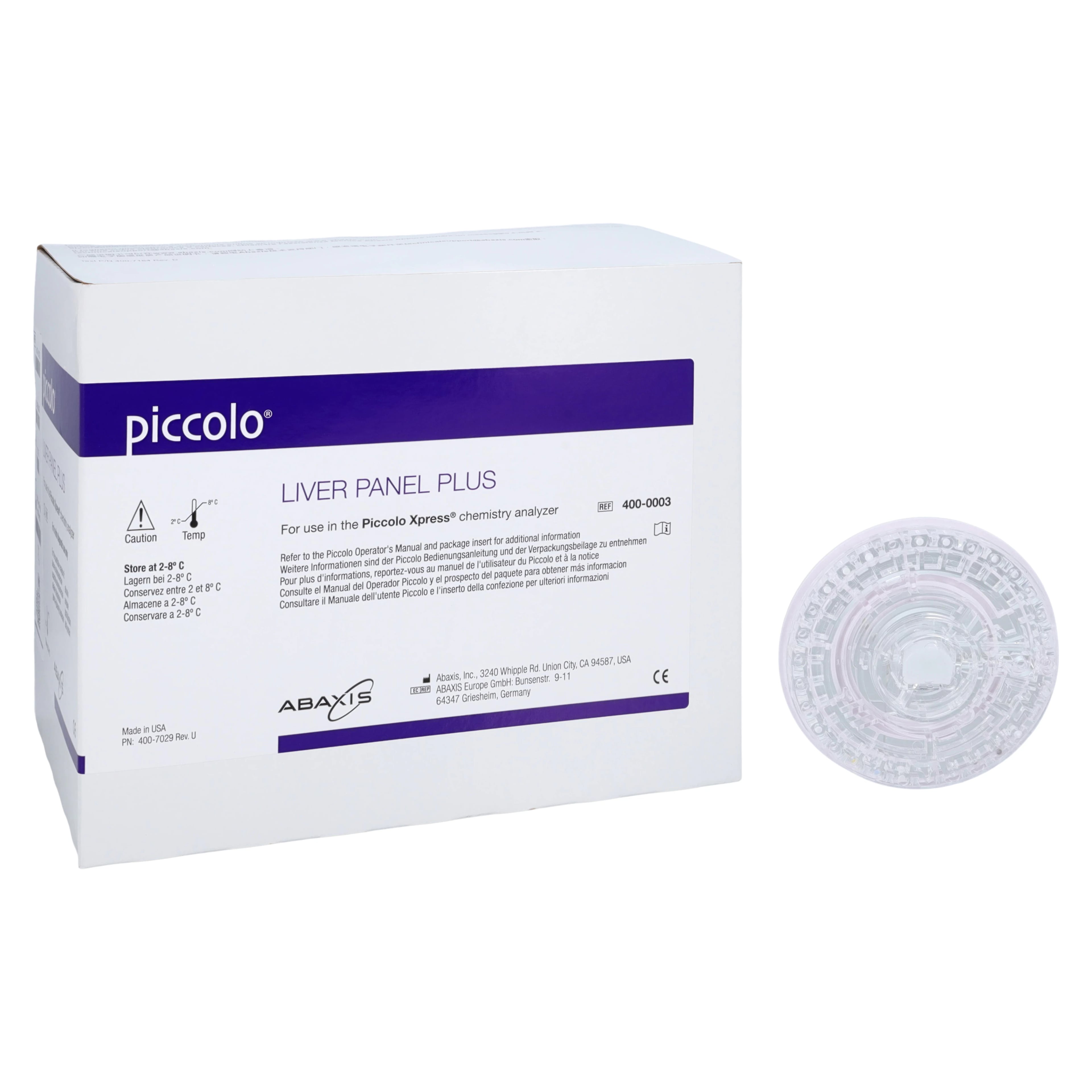Abaxis Piccolo Xpress Liver Panel Plus Reagent Disc, CLIA Waived, 10/Box, 400-0003