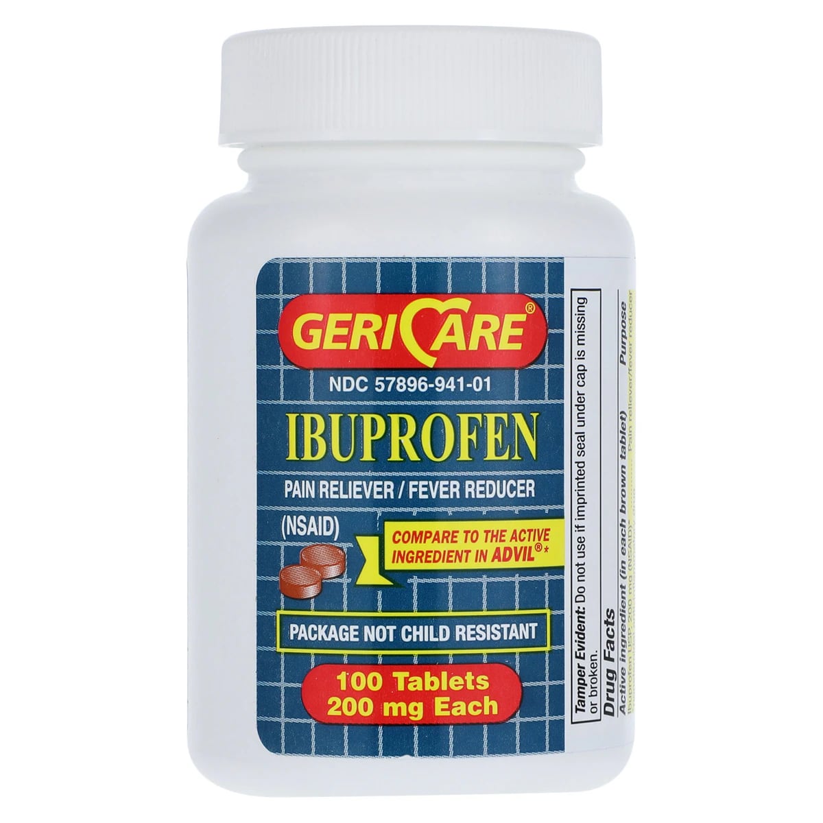 Geri-Care Ibuprofen Tablets, 200mg, 100/Bottle