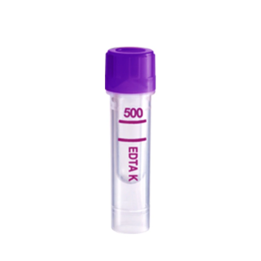 Sarstedt Microvette 500 µL Blood Collection Capillary Tube with K3 EDTA, Violet Cap, Non-Sterile, 100/Box