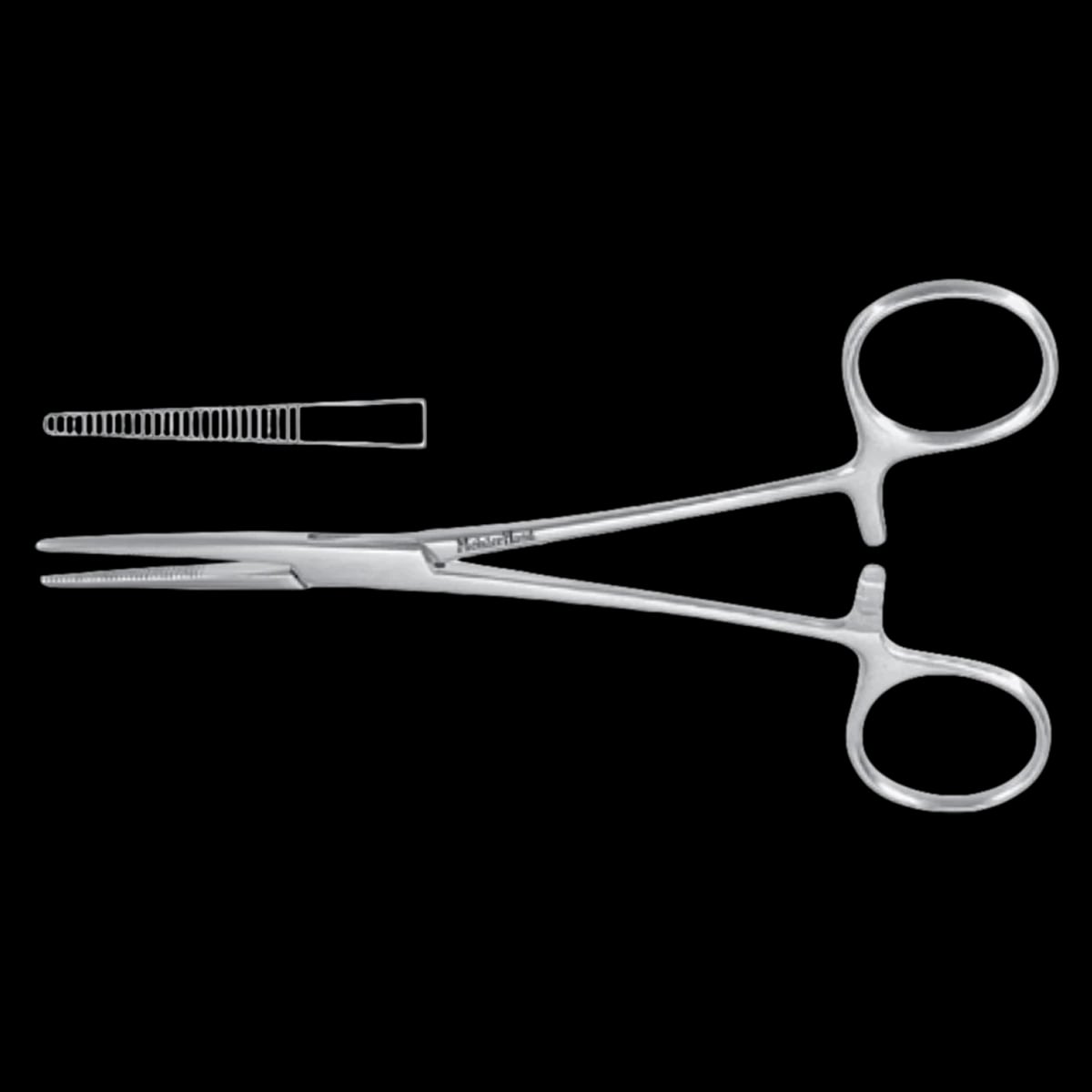 Miltex Meister-Hand Kelly Hemostat Forceps, Straight, 5-1/2", Stainless Steel, Autoclavable, Each