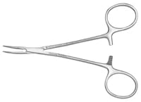 Henry Schein Halsted Mosquito Hemostatic Forceps, Curved, 5" Stainless Steel, Autoclavable, Each