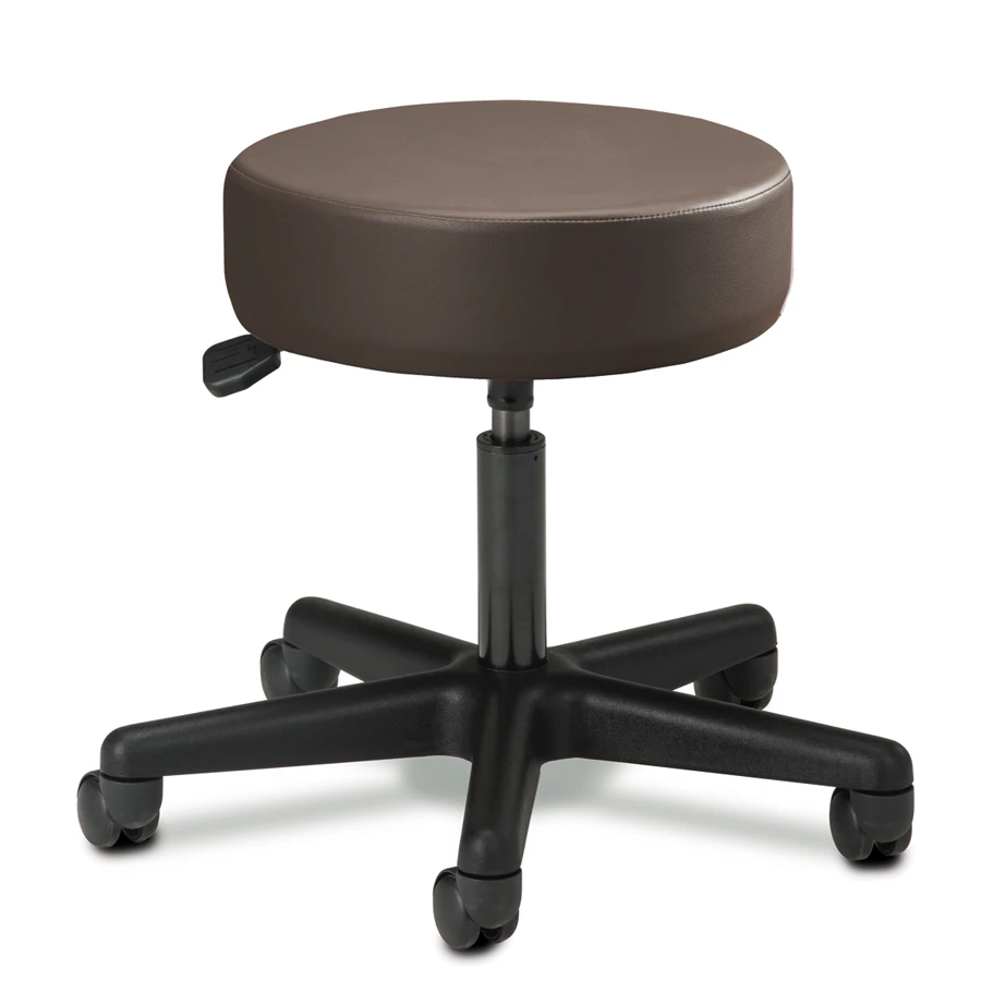 Clinton Industries Standard Series Pneumatic Exam Stool, Gunmetal, 250 lb Capacity