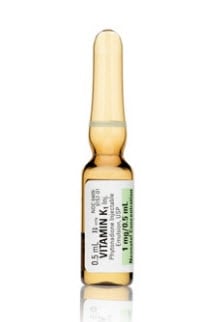 Vitamin K1 (Phytonadione) Injection 1mg/mL Ampule 0.5mL 25/Package, 01KT0J093JW3XCXY4HADC9DPMD