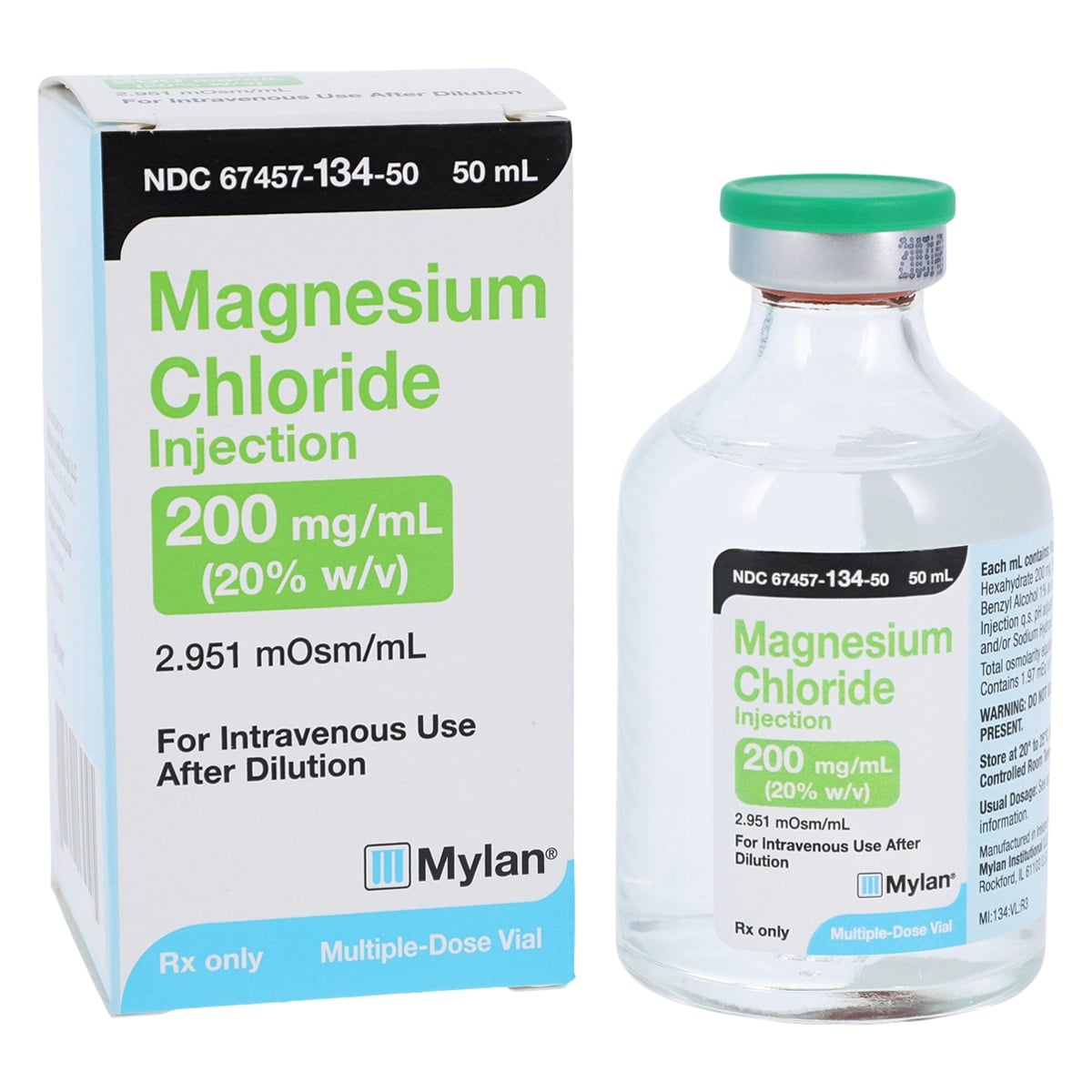 Magnesium Chloride Injection, 200mg/mL, MDV, 50mL