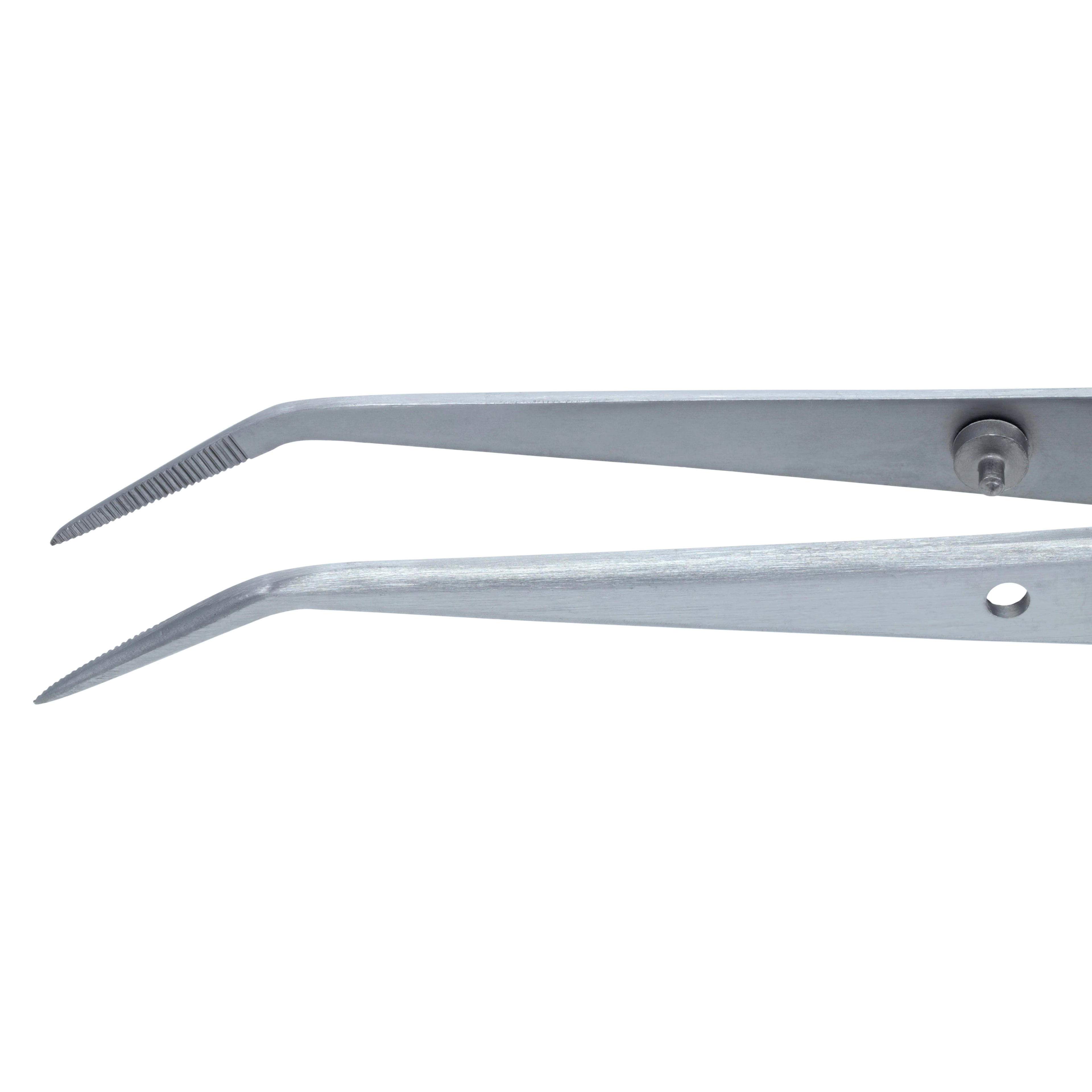 Henry Schein 317A Cotton Pliers, Serrated, Extra Fine Tips, Stainless Steel