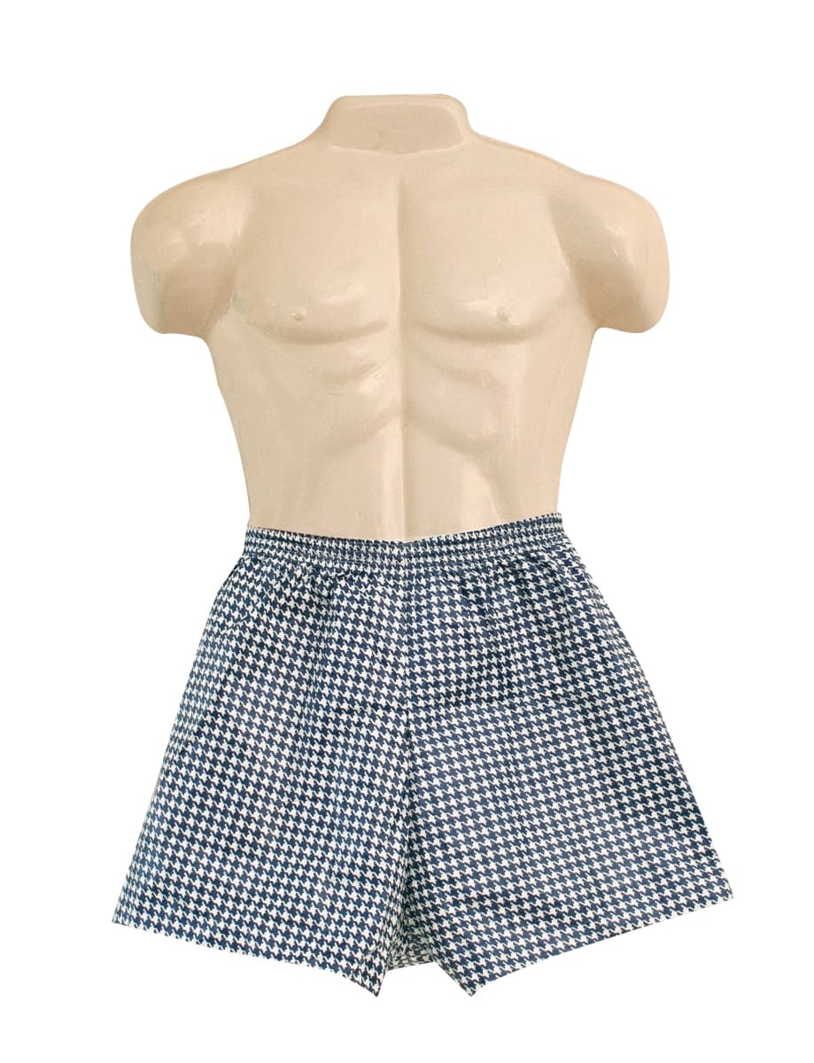 Dipsters Disposable Boxer Shorts, Polyethylene, Autoclavable, 3X Large, Beige/Blue Plaid, 12/Package