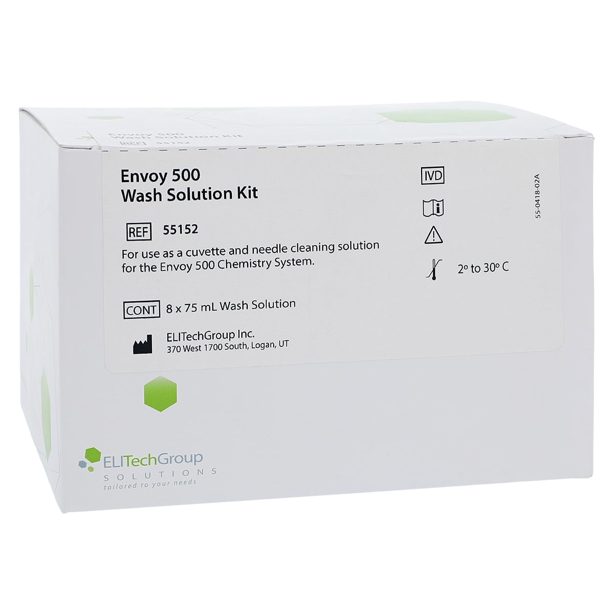 Wash Solution Kit for Envoy Chemistry Analyzer, 1/Box