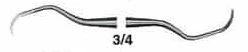 Henry Schein MaxiGrip Gracey Curette Double End 3/4, 9.5 mm, Stainless Steel, Each