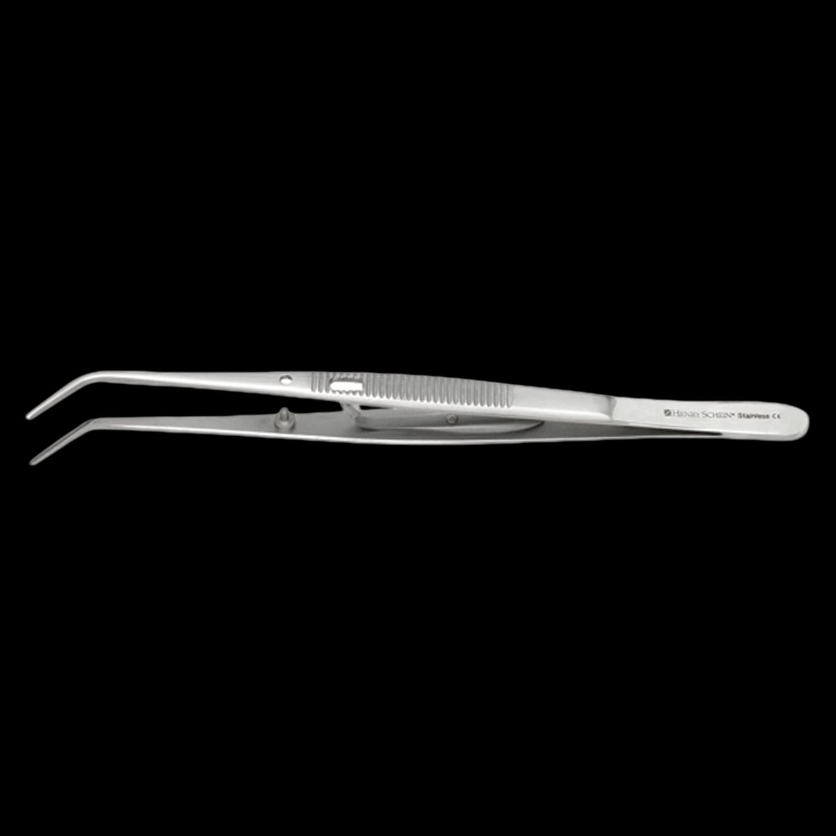 Self-Locking Grooved Tip Cotton Pliers, German Stainless Steel, Serrated Tips, Each