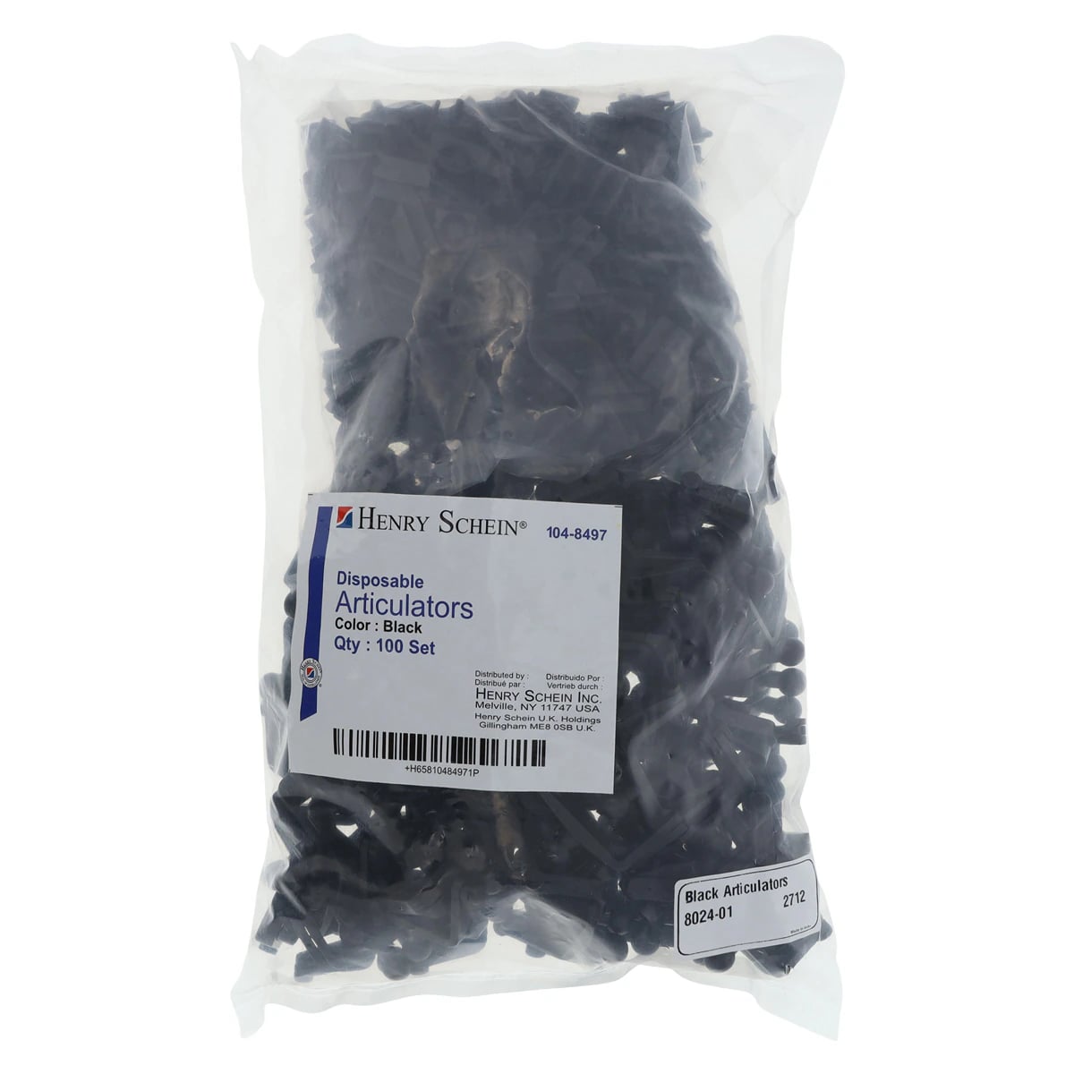 HSI Disposable Articulator, Slotted, Black, 100/Box