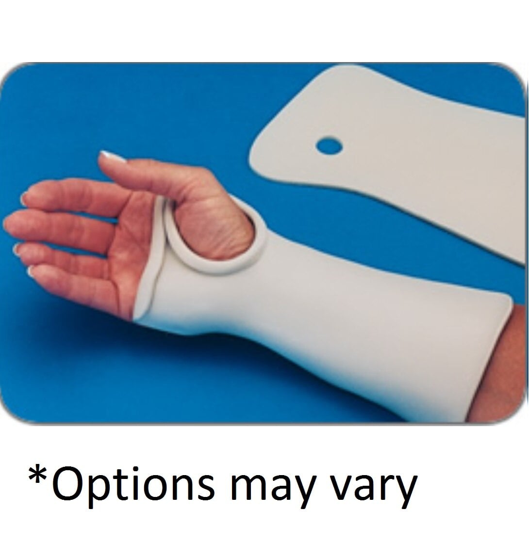 Chesapeake Medical Products Excel Splint Wrist Cock-Up with Thumb Hole, Thermoplastic, 1/8" Thick, Size Small