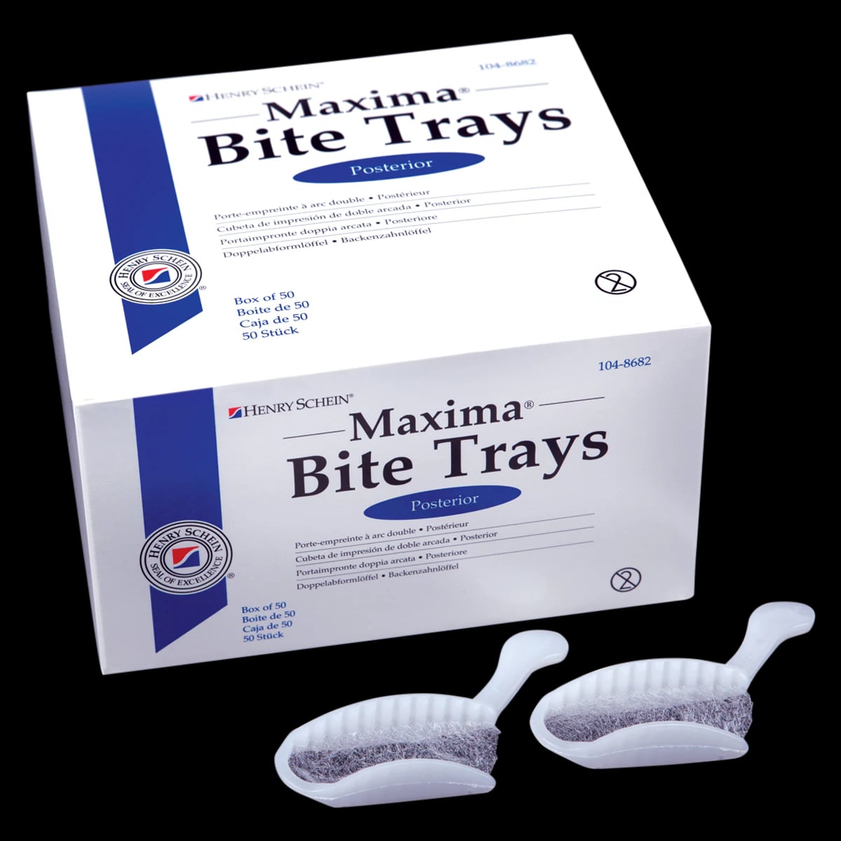 Maxima Bite Trays, Dual Arch Posterior, 50/Box