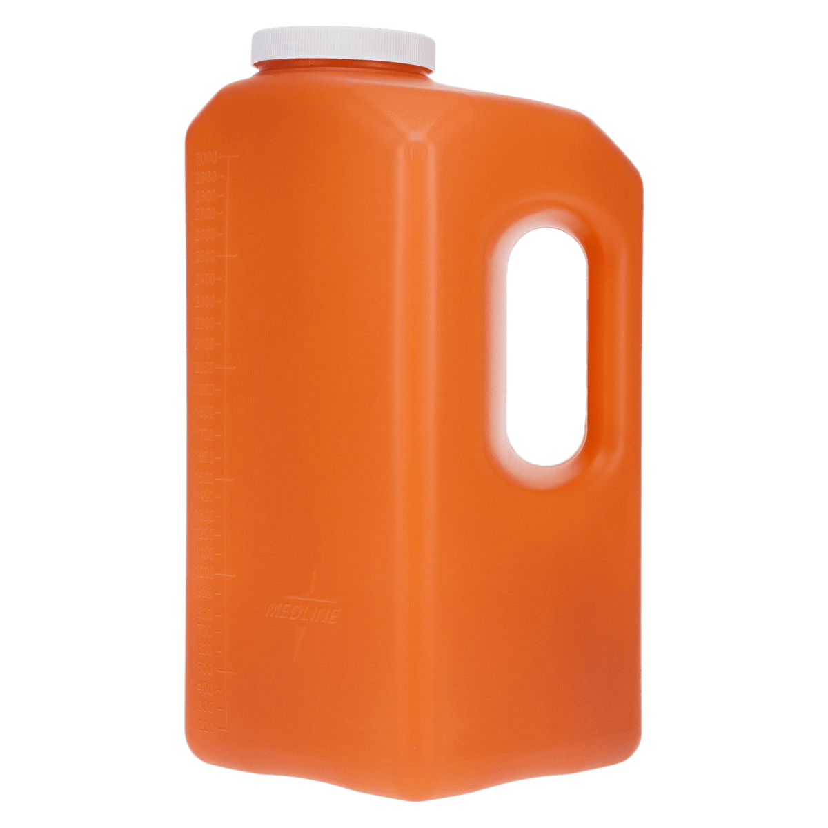 Medline 24-Hour Urine Collection Container, 3000 mL, Amber Plastic, Graduated, with Ice Pack, 20/Case