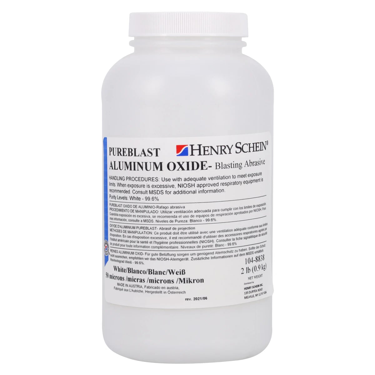 Aluminum Oxide White, Dental-Grade Blasting Abrasive, 2 lb