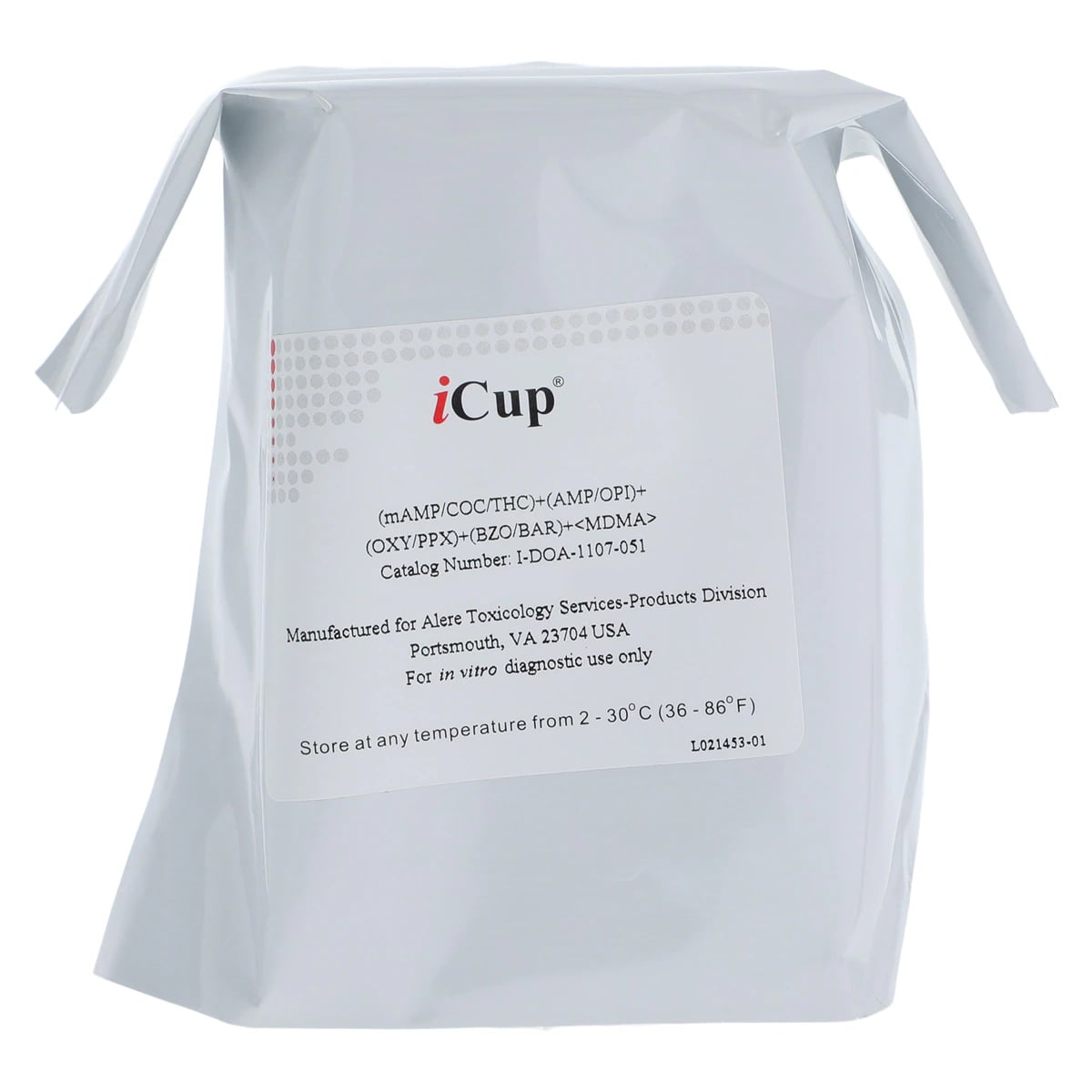 Alere iCup Drug Screen Test Kit, 10-Panel, Moderately Complex, 25/Box