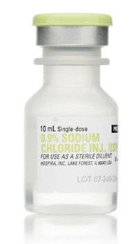 Sodium Chloride 0.9% Injection, Preservative Free, SDV, 10mL, 25/Package