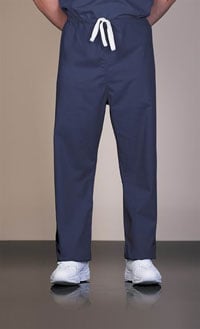 Fashion Seal Scrub Pants, Unisex, Navy Blue, 100% Cotton, 2X Large, 1 Pocket, Drawstring Closure