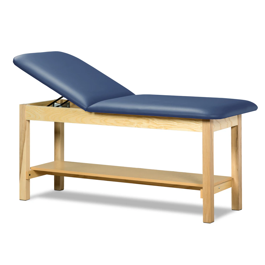 Clinton Industries ETA Classic Treatment Table with Shelf, Royal Blue, 400 lb Capacity