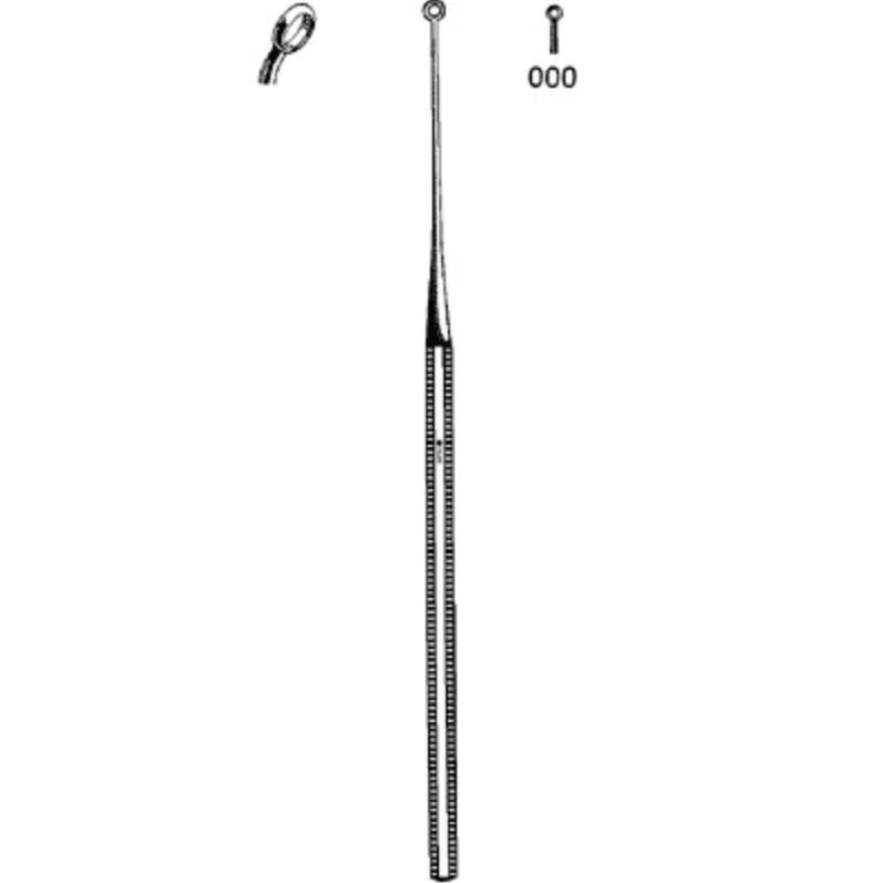 Sklar Buck Ear Curette, Blunt Angled, Stainless Steel, Reusable, Non-Sterile, Each